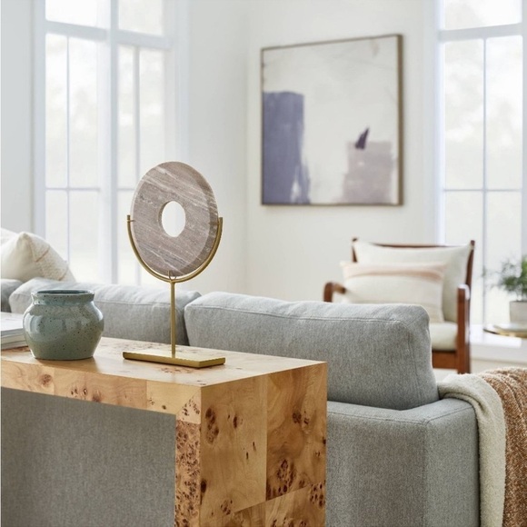 Studio McGee Marble Disc on Stand Decorative Object - Picture 2 of 6